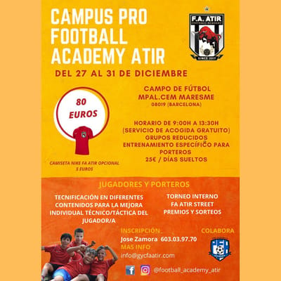 Actividad - Campus Pro Football Academy Atir