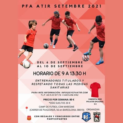 Actividad - Campus de Fútbol PFA ATIR Barcelona