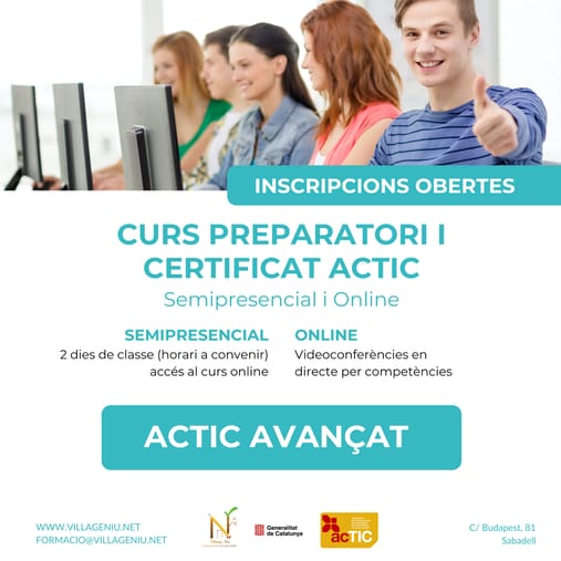 Curs preparatori i certificat actic nivell Avançat