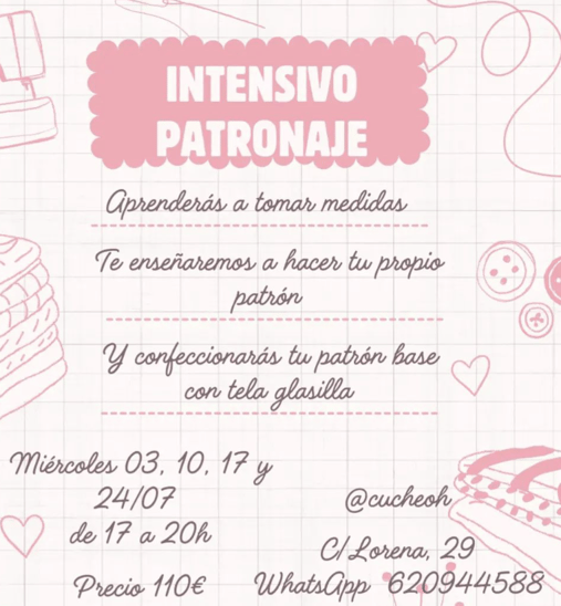 Intensivo de Patronaje 4 días (miércoles)